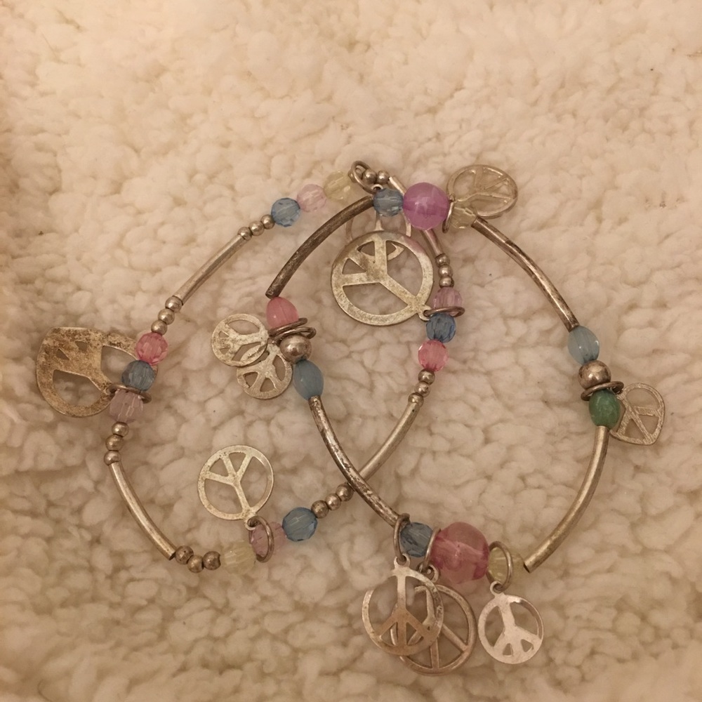 Peace charm bracelets